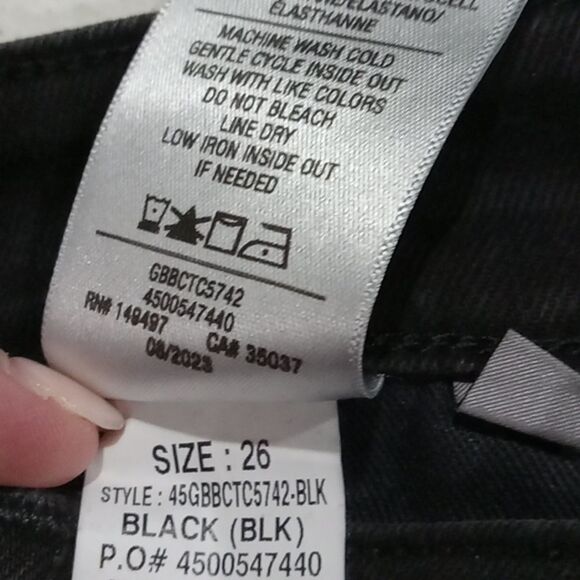 Joes black coated jeans size 26 high rise boot cut NWT - Picture 4 of 5
